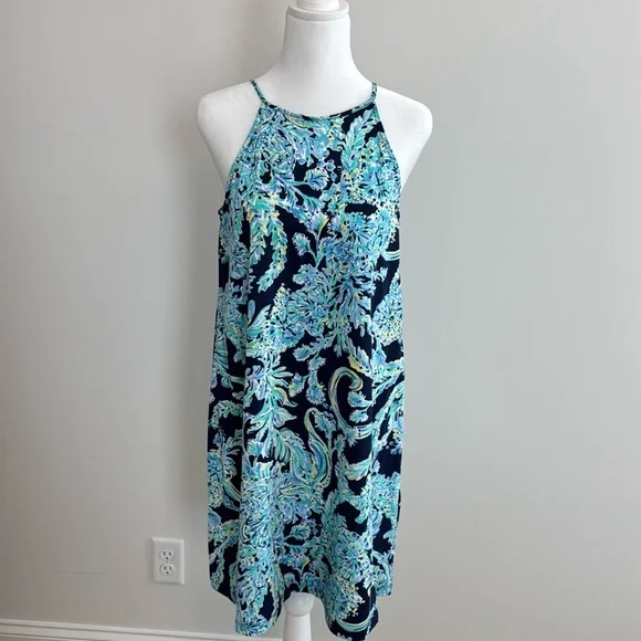 Lilly Pulitzer halter neck dress excellent used condition. Size small. - Picture 1 of 9